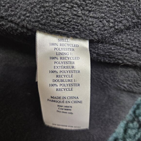 Faherty Montana Faux Shearling Coat Plaid Asymmetric Zip Moto Blue Sherpa XL - Picture 15 of 16